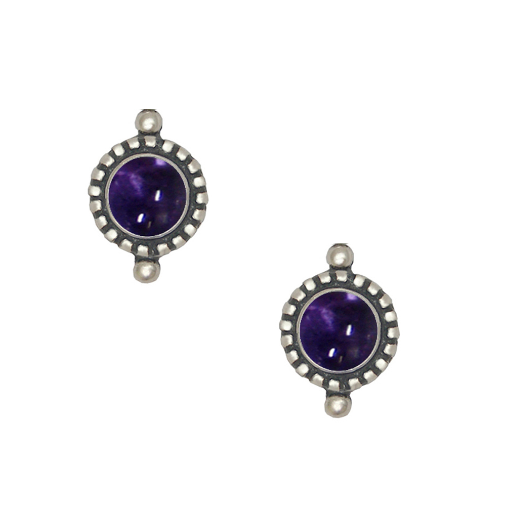 Sterling Silver Little Iolite Post Stud Earrings